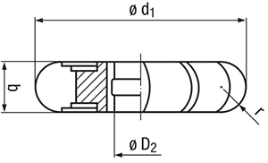 technische Zeichnung Halbrund-Profilfräser RG46-45