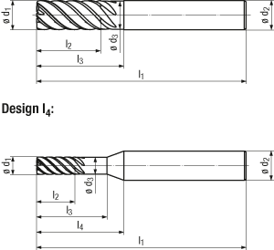 technische Zeichnung Schlichtfräser RG25-22A